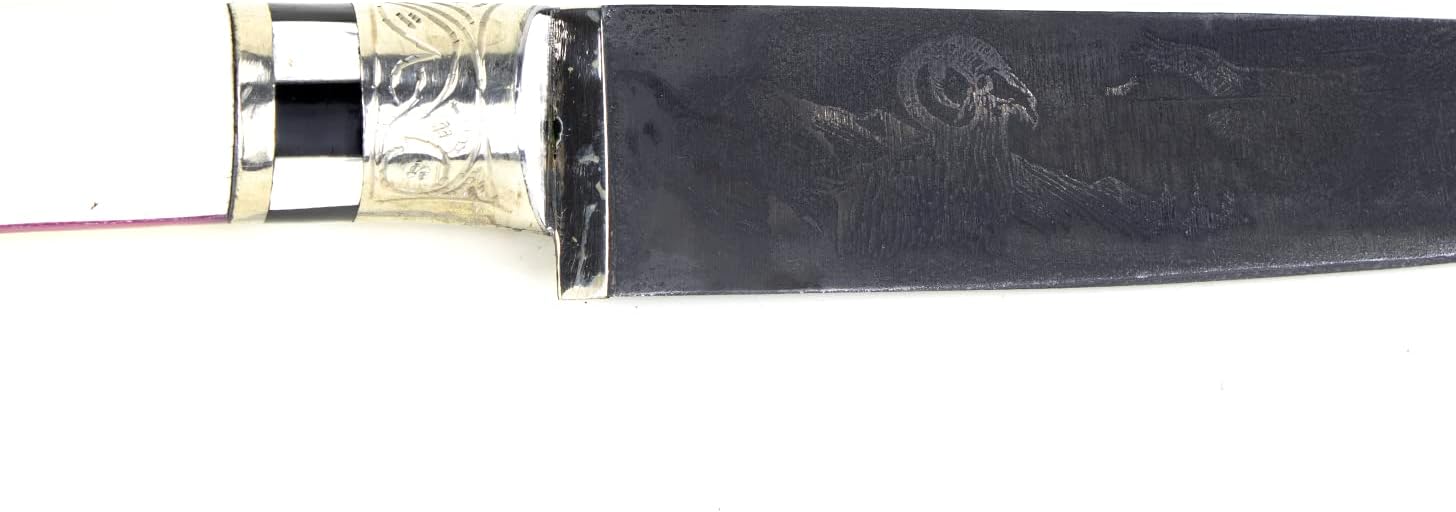 Handmade Kitchen Knife with Pattern, Made in Uzbekistan