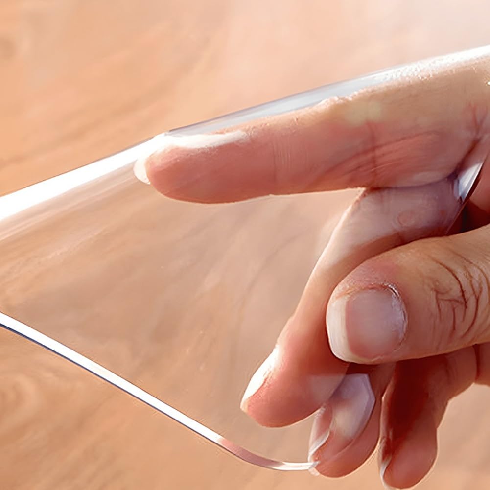 Transparente PVC-Stuhlmatte für Hartholz- und Fliesenböden, robuste, flache Schreibtischunterlage für Rollstühle, nicht kräuselbar, Bürobodenschutz (60 x 160 cm)