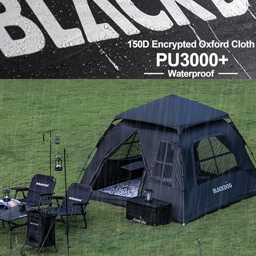 Carpa portátil windhike Blackdog para 2-4 personas negra miniatura 4