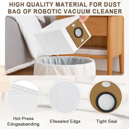 Image of HASTHIP ILIFE Vacuum Cleaner Dust Bags Compatible with ILIFE Models, 4pcs Replacement dustbins for A30 Pro Delivering reuseable dust Collection Bags that Trap Hair, Dirt, and Debris with a Reliable