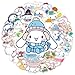 50pcs Cinnamoroll Stickers for Water Bottle, Waterproof Vinyl Decal for Adult Teen Laptop Skateboard Phone Travel Case Bike Guitar Computer Helmet (Cinnamorol)