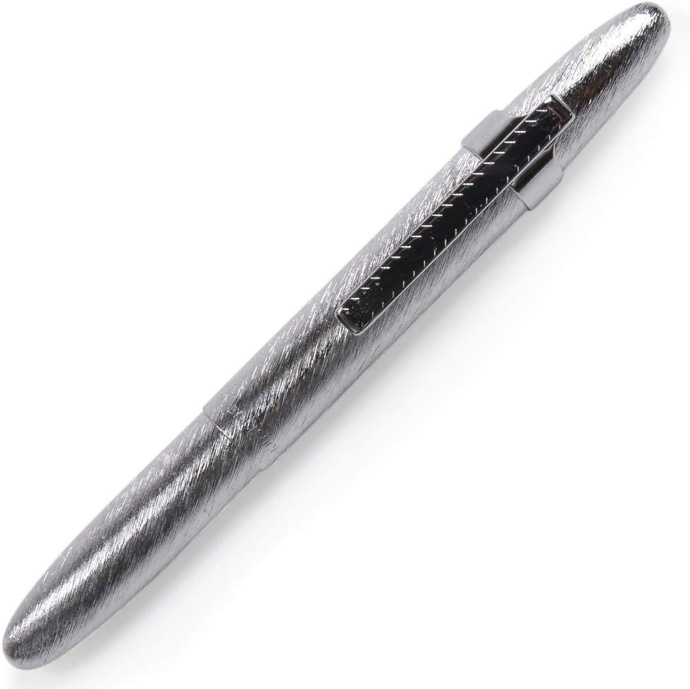 Brushed Chrome Space Pen with Matching Clip