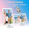 FRAMEO WiFi Digital Picture Frame with Battery 10.1 inch Super Slim,Rechargeable Photo Frame,32GB HD IPS Touchscreen, Auto-Rotate, Easy Set up Share Photo or Video via Frameo APP