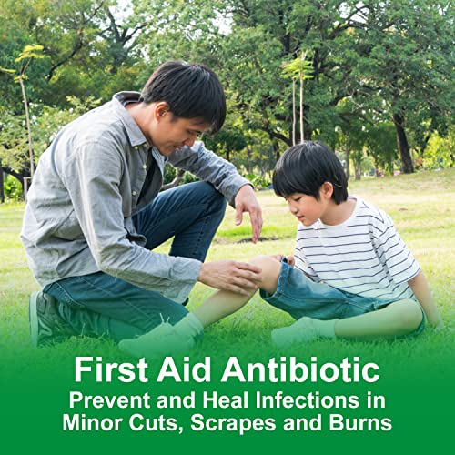 CareAll Bacitracin Antibiotic Zinc Ointment 1oz (4 Pack). First Aid Ointment to Prevent and Heal Infections for Minor cuts, Scrapes and Burns.