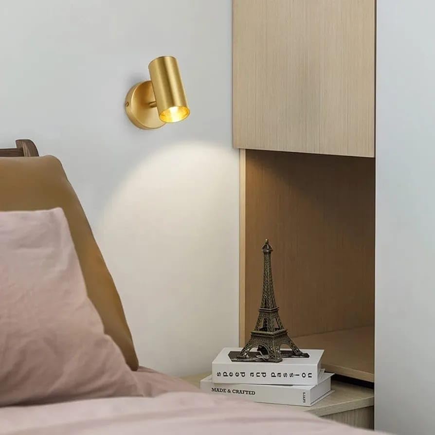 Image of Glowave 10W Modern LED Wall /Ceiling Spot Light with Adjustable Head - Warm White (Antique Brass Gold)