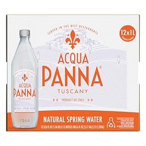 Acqua Panna Natural Spring Water, 33.8 Fl Oz (Pack of 12)