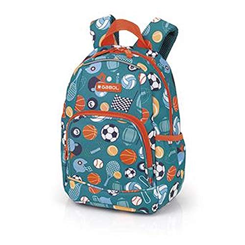Gabol 224187 Gym Mochila Infantil  Poliéster   Azul  Multicolor   30 x 16 cm