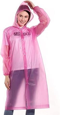 Gadgetking Raincoat Waterproof Poncho Reusable Plastic Adult Camping Festival Rain Coat