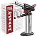 Butane Torch, Kollea Kitchen Blow Torch Refillable Cooking Torch Lighter with Safety Lock & Adjustable Flame for Brulee, Baking, BBQ, Soldering (Butane Fuel Not Included) (Silver)