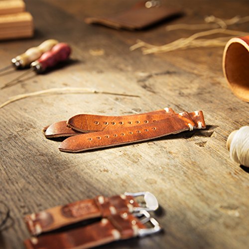 Archer Watch Straps - Handmade Horween Leather Quick Release Replacement Watch Bands For Men And Women, Watches And Smartwatches (English Tan/Natural, 22Mm) #TOP6