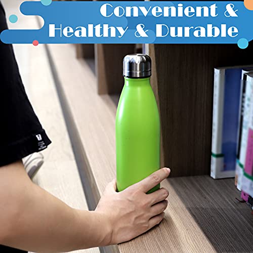 Image of BOGI 17oz Insulated Water Bottle Double Wall Vacuum Stainless Steel Water Bottles, Leak Proof Metal Sports Water Bottle Keeps Drink Hot and Cold - Perfect for Outdoor Sports Camping Biking (Green)