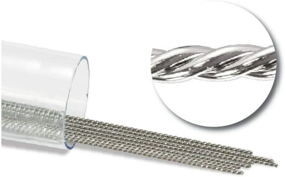 J&J Ortho Stainelss Steel Straight Twist Wire (14" x 20/pk) (Light-.0155"(.38mm))