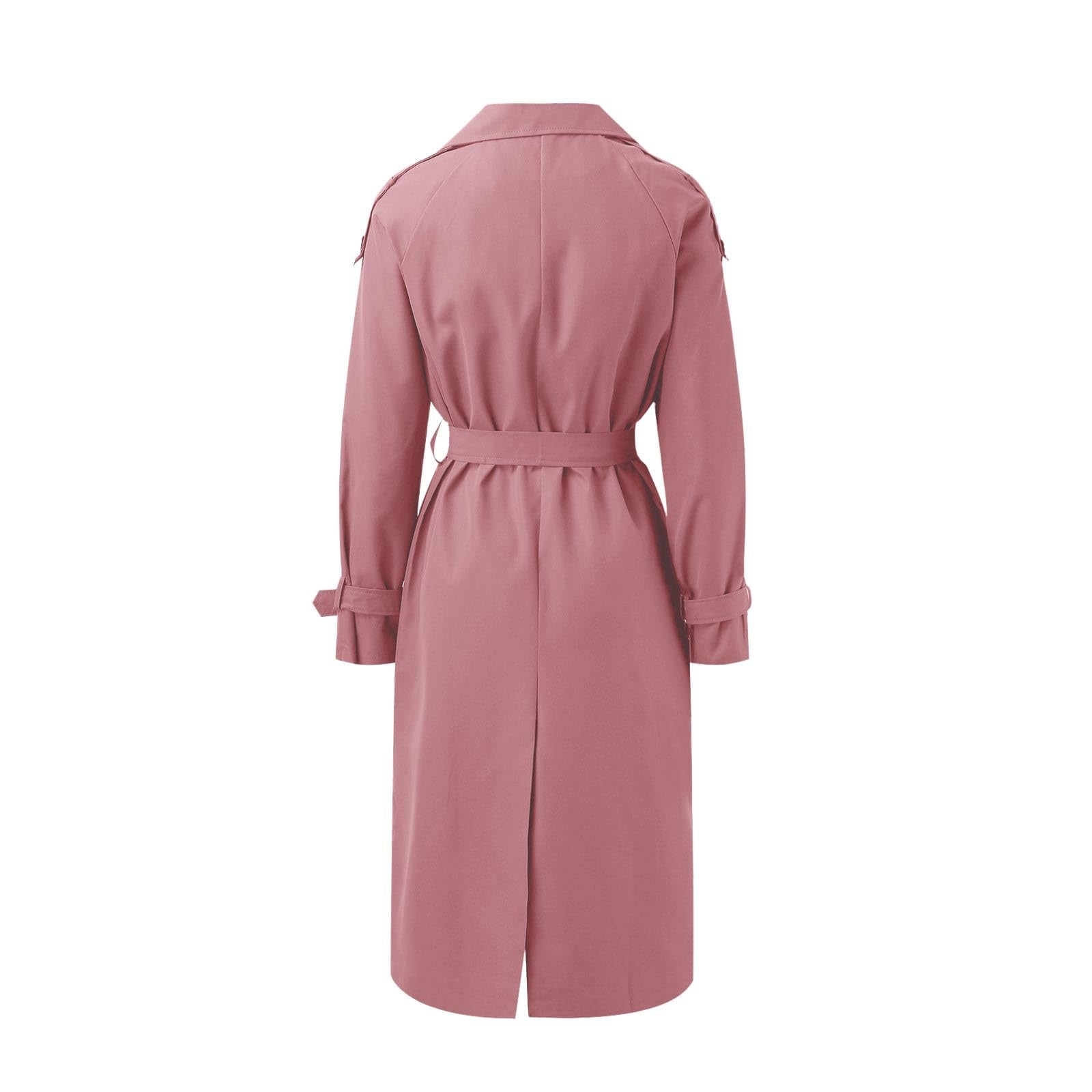 Generisch Gabardina de invierno para mujer, chaqueta informal con cremallera suelta, cárdigan largo para mujer
