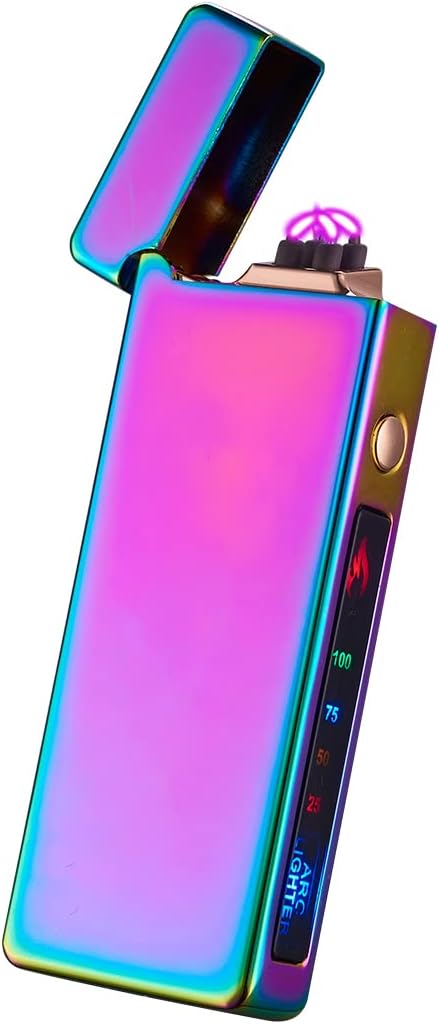 Custom Personalized Cool Lighter Electric Gift Plasma Dual Arc Windproof USB Rechargeable Flameless X-lite for Candles and Valentine's Day Gift Indoor&Outdoor(Magic)