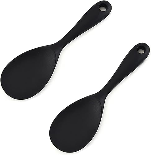 Miniatura 6 de Paleta de arroz, cuchara de arroz de silicona, antiadherente, resistente al calor, cuchara de arroz, espátula de arroz, cuchara de arroz, cuchara
