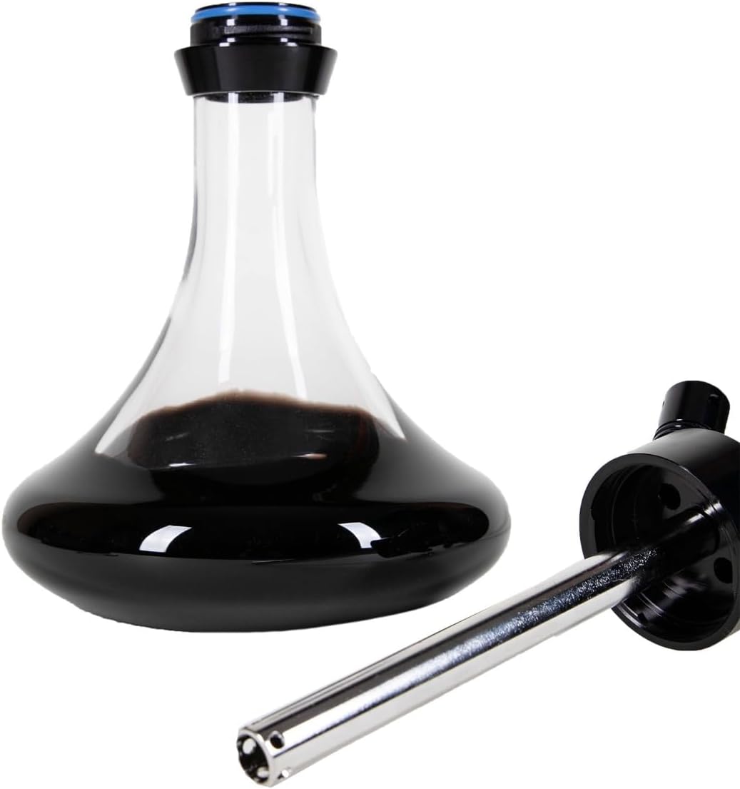 Amy Deluxe German Hookah Shisha Set, 066.02 Alu Deluxe S (black-black)