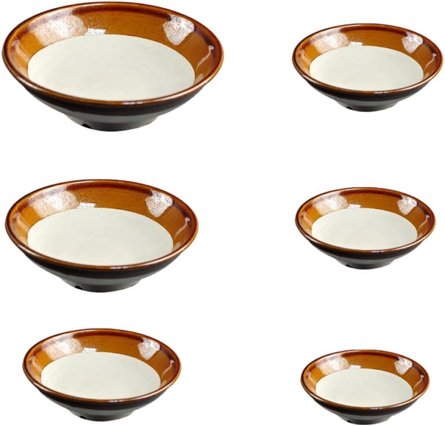 5pcs Earthenware Steamed Egg Bowls Set, Rustic Terracotta Soup and Sauce Bowls for Household Dining, Traditional Steaming Pottery Suitable for Hot Pot and Steamed Food