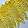 Sowder Rooster Hackle Feather Fringe Trim 10-12inch in Width Pack of 1 Yard(Yellow