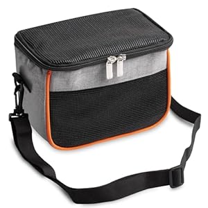 Small Animal Carrier Bag, Hamster Carrier Bag, Small Animal Travel Bag， Double Zippers Pets Travel Bag Breathable Hamster Carrier with Removable Liner for Small Animal (Black)