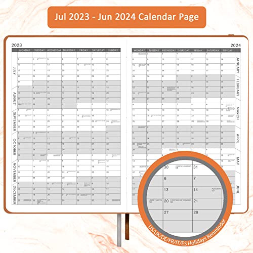 2023-2024 Appointment Book & Planner - Jul 2023 - Jun 2024, Daily Hourly Academic Planner 2023-2024, 5.75" X 8.25", 60-Minute Interval, Faux Soft Leather Cover, Premium Paper, Pen Loop, Inner Pocket #TOP3
