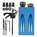 Produktbild Loch Jig Kit 15pcs 15° Schrägloch Positionierer Set Pocket Hole Jig Bohrhilfe Positionierer Holzverbindungssystem Winkelantriebsadapter für Holzbearbeitung