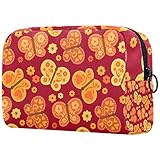 ◆Durable Material: Made of flocking cloth, sponge, Oxford cloth, it has a soft hand and a durable zipper,comfortable for you to travel.(Note that this cosmetic bag is not waterproof)