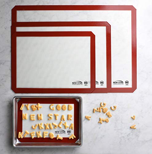 New Star Foodservice 36633 Commercial Grade Silicone Baking Mat Non-Stick Pan Liner, 8 X 12 Inch (Quarter Size) #TOP5