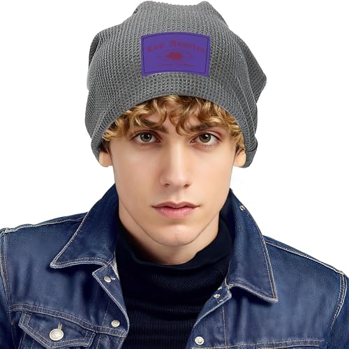 Bonnet tricoté festif isolant à motif gaufré numérique Gray 18