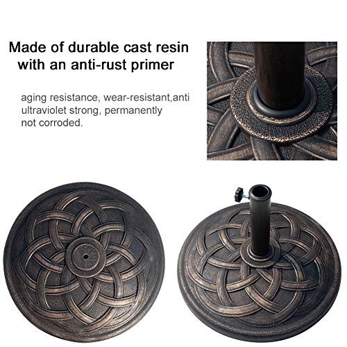Polar Aurora 22 Round Umbrella Base Stand Market Patio Yard Outdoor Heavy Duty Umbrella Holder Base Cast Stone Buy Online In Belize At Desertcart