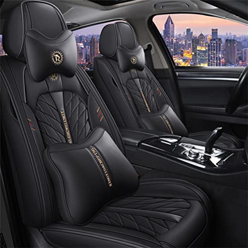 Lievilbat Fundas de asientos individuales específicas para un modelo de vehículo, juego completo para 5 plazas, de piel sintética, compatibles con airbags, accesorios para coche MH90 Cover