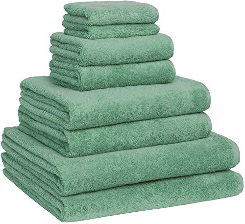 Luxury Extra Large 8-Piece Turkish Towel Set with 4 Bath Towels (30x60 and 24X48) - Sage Green