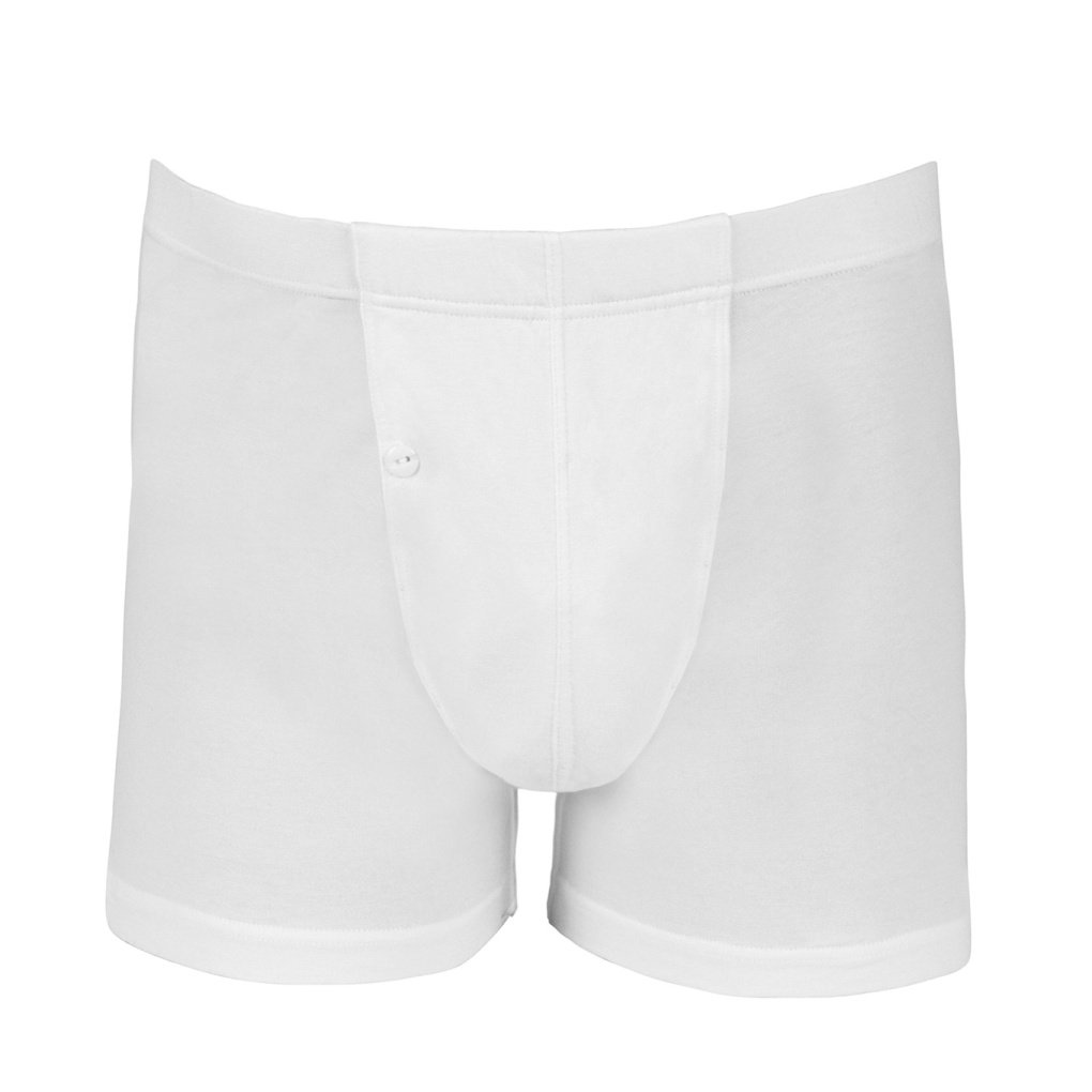 L'altra Cotonella Boxer Uomo con Apertura in Cotone Bielastico Art. 8308s con Tassello in Cotone Biologico -Confezione da 3 Pezzi Colore Bianco