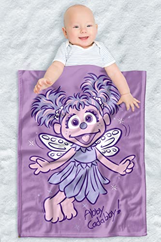 LOGOVISION Sesame Street Lightweight Baby Blanket, 30'X40', Simple Abby Unisex for Infants Girls & Boys