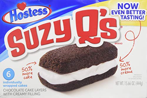 Hostess Suzy Qs 15.66 Ounce Package (6 Individually Wrapped Snack Cakes)