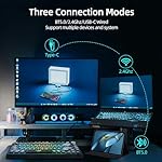 Wireless Mechanical Keyboard with Volume Knob,75% Percent Gaming Keyboard,RGB Hot Swappable Gray Mechanical,Backlit Light Up PBT USB C 2.4GHz BT5.0 Gasket Red Switch - Image 5