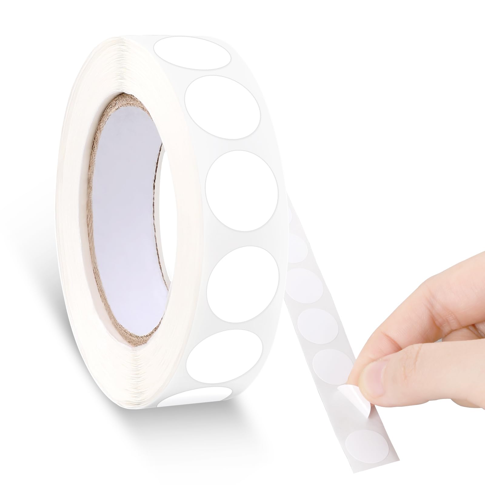 White Dots Stickers, Ymapinc 1000 Pcs Round Dots, 0.5 Inch Writable Circle Stickers Coding Label for Office, Shop, Home, Classroom Marking