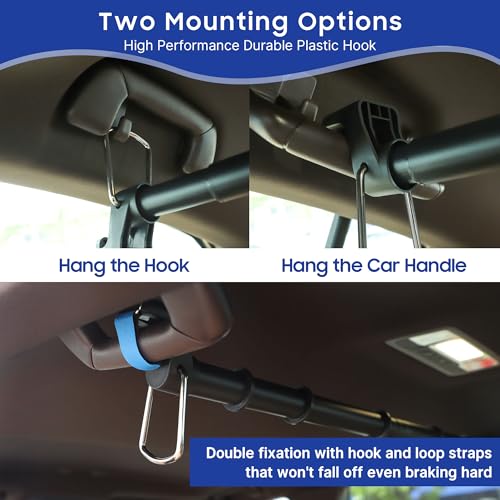 Extra Long Heavy-Duty Car Clothes Hanger Bar, Telescopic Clothes Rack for Car Travel (28"-73") Fits Large Vehicles, SUVs, Trucks, Holds 60 Clothes with 2 Hook and Loop Straps（Hold Up to 70lbs） by IceFun - Image 5