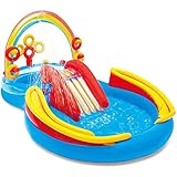 【Características】: diseño único de rociador de agua y muñecos de dibujos animados creativos para divertirse en el patio trasero; el tapón de drenaje de la piscina acepta una manguera de jardín para drenar el agua del área de la piscina como se desee y es la manera perfecta de combatir el calor del verano.