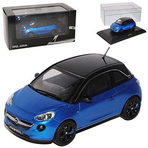 Kyosho Opel Adam 3 Türer Blau mit Schwarz Ab 2012 1/43 i-Scale Modell Auto