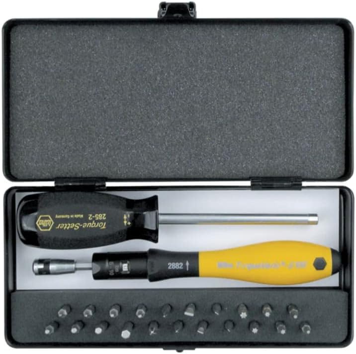 Wiha 28890 24 Piece ESD Torque Screwdriver Micro Bit Box Set 15-80 in-oz.
