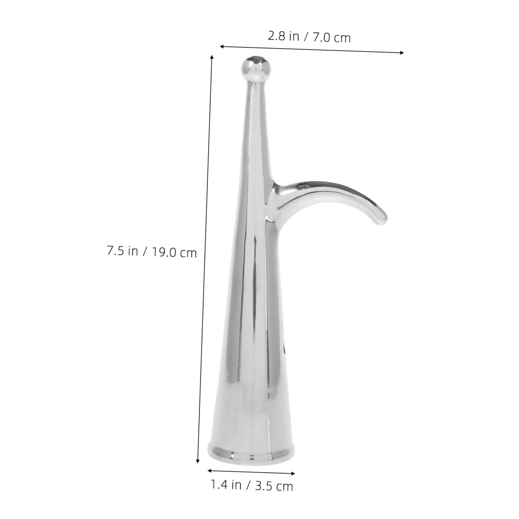 POPETPOP Testa Gancio per Barca in Acciaio Inox 316, Argento 34 Mm | Accessorio per Ormeggio, Superficie Liscia, Struttura per Uso Marino Frequente, Hull Protetto da Danni