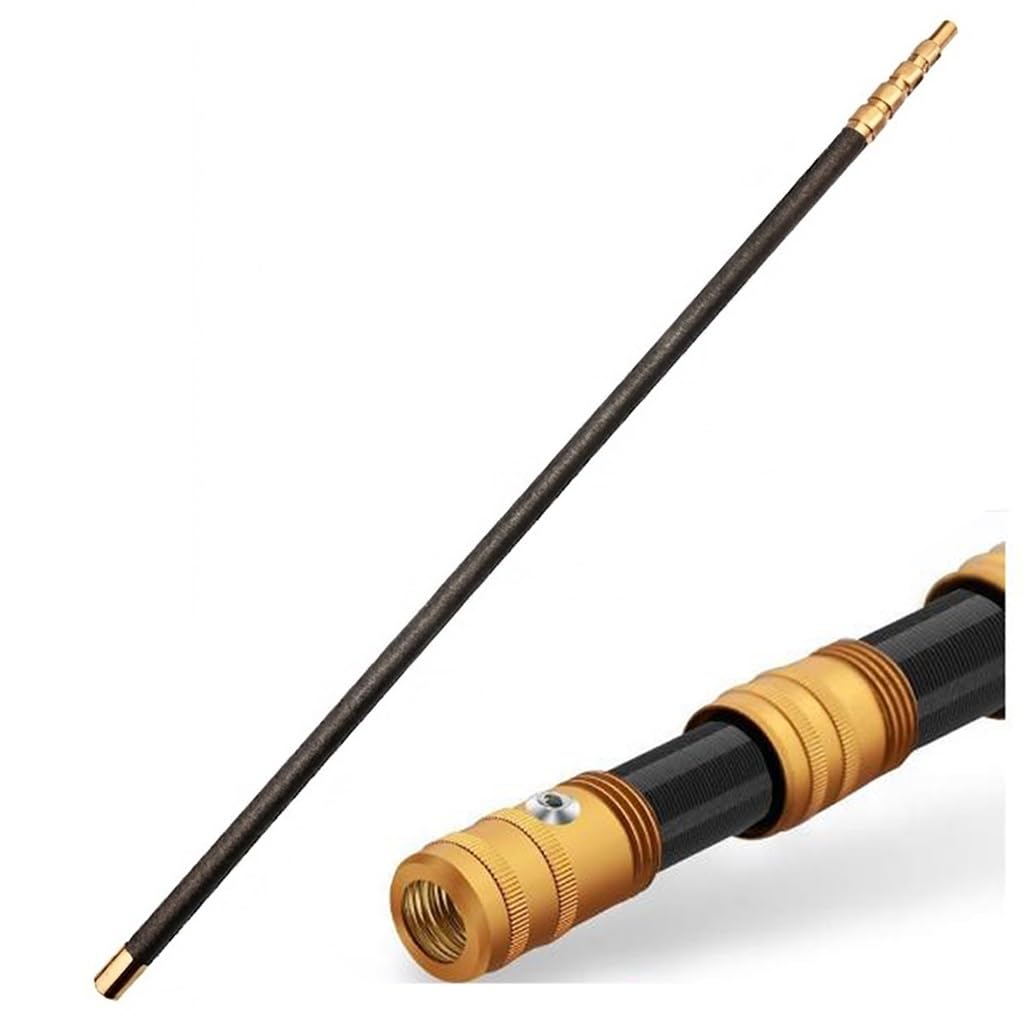 9.8-32.8 ft Telescopic Extension Pole with Standard 8mm Threaded Connector, Lightweight Sturdy Extendable Pole.(6.0M/19.7ft)