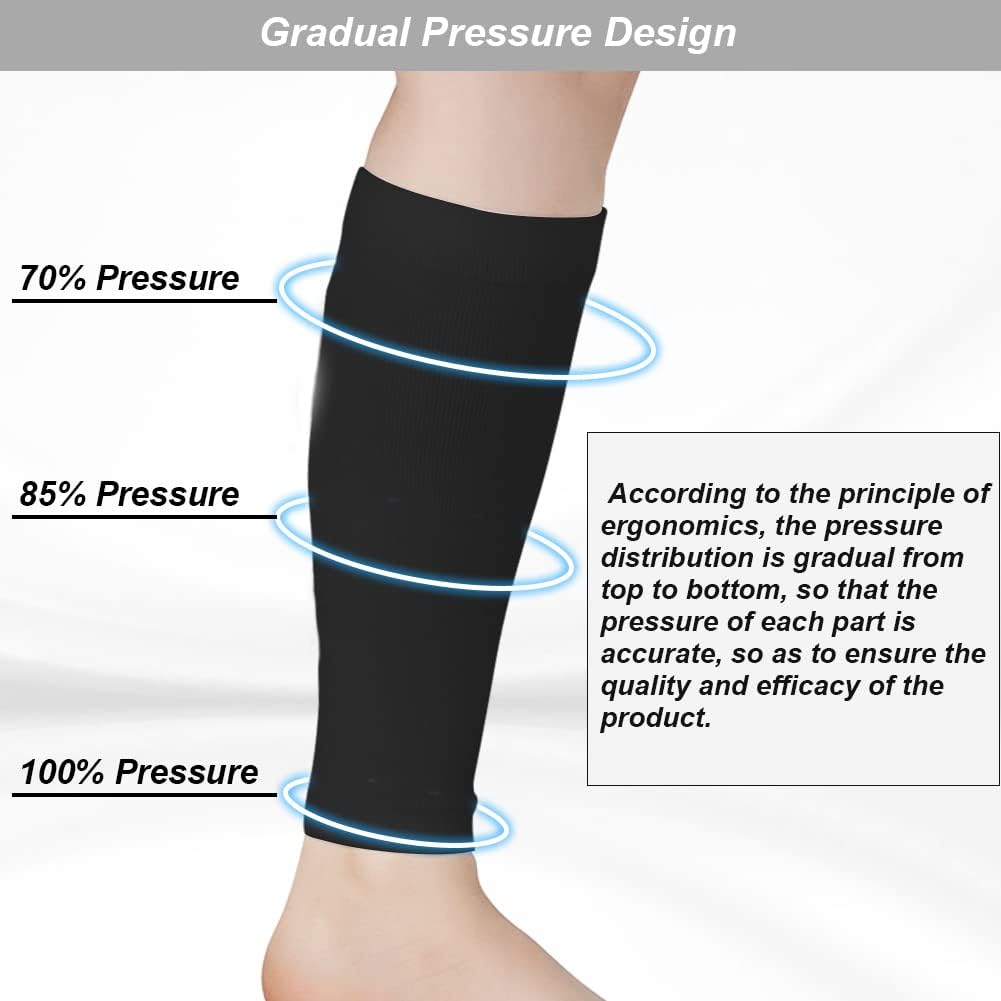 Leosportz Calf Support Shin Brace Support(pack of 1) - Cslf Compression Sleeves for Men & Women | Leg Compression for sports Gym Running Cycling Jogging Workout Pain Relief Injury (Black) 1