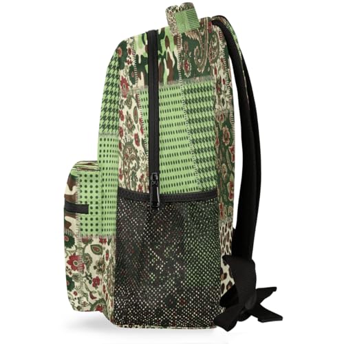 Mochila escolar para laptop de 15.6 pulgadas ligera y cómoda con camuflaje de cachemira 3