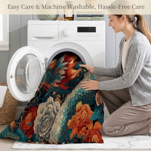 Edredón lavable 135x200 de microfibra lila estilo oriental con dos fundas de almohada 7
