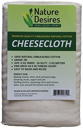 Cheesecloth :: Unbleached Grade 90 Natural Cotton Cheese Cloth