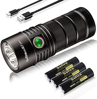 Led Torch, SP36 Powerful Flashlight 5500 Lumen BLF Anduril USB C Charging with 4X Samsung LH351D Powered by Rechargeable 18650 Battery