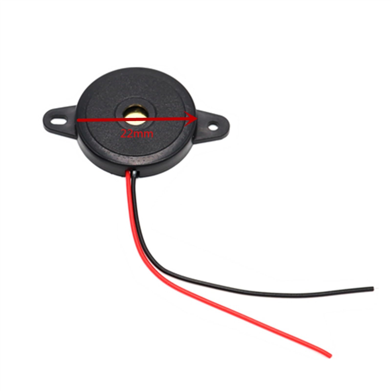 WUZDPRCJ 5PCS Enclosed Piezo Buzzer Element W/Wires Siren Ringing 22 x 4mm