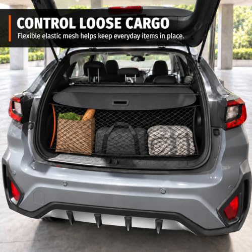 Image of Cargo Cover for Subaru Crosstrek Accessories 2024-2026, Carbon Fiber Texture Retractable Trunk Cover Security Shielding Shade for 2024-2026 Subaru Crosstrek Accessories (Carbon Fiber Texture)