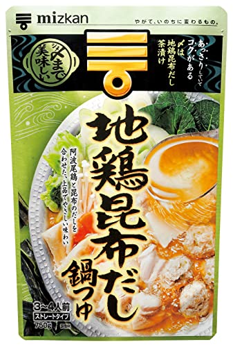 ミツカン 〆まで美味しい 地鶏昆布だし鍋つゆ ストレート 750g